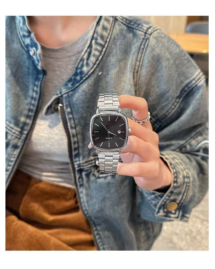 OEM Men's Retro Analog Digital Stainless Steel Casual Fashion Men's Watch