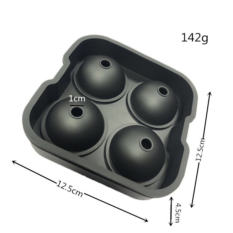 Форма для льда силиконовая черная 6 ячеек