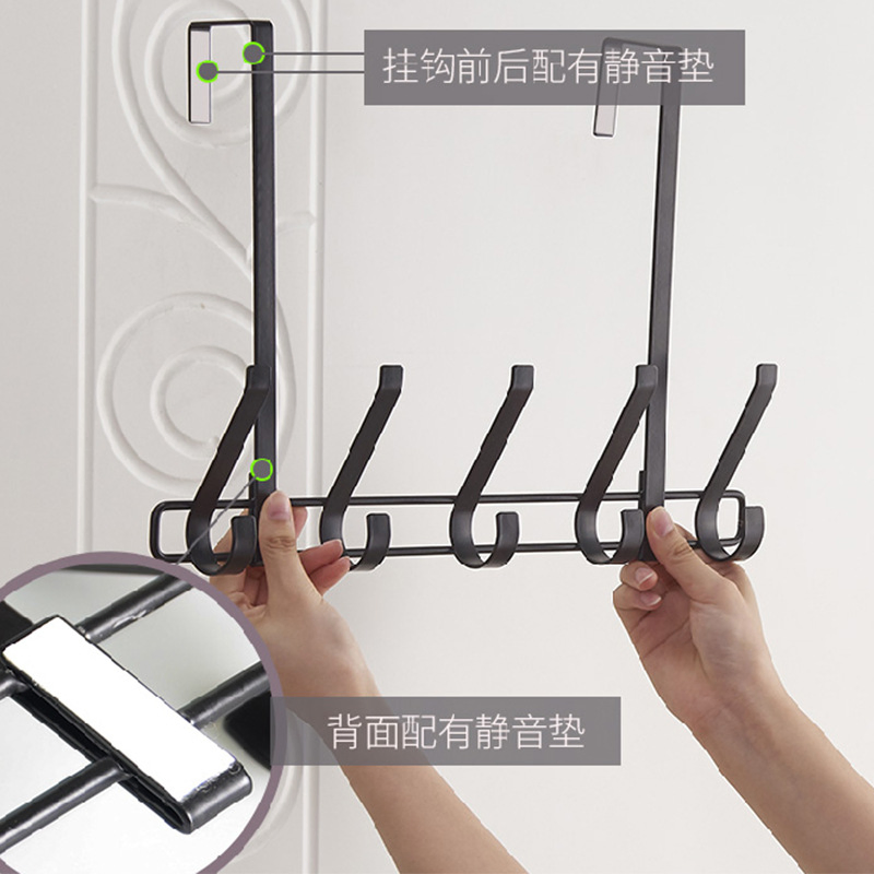 Behind Door Clothes Drying Rack Sundries Storage Rack Backpack Hanger