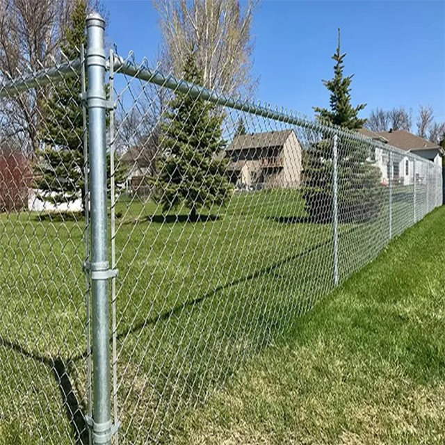 5 Foot Chain Link Fence in Backyards Black Chain Link Diamond Wire Mesh Fence