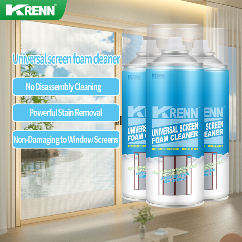Krenn Multi Purpose Mosquito Net Foaming Window Screen Cleaner Spray Screen Window Foam Cleaner