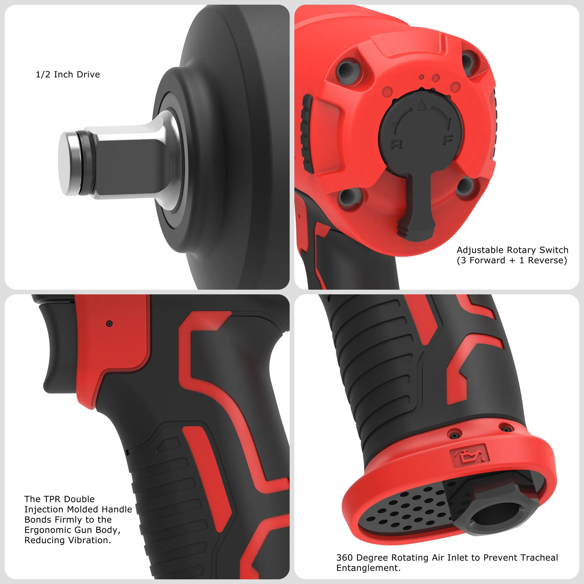 Пневматический гайковерт Puffer 1/2" 1300FT-Lbs