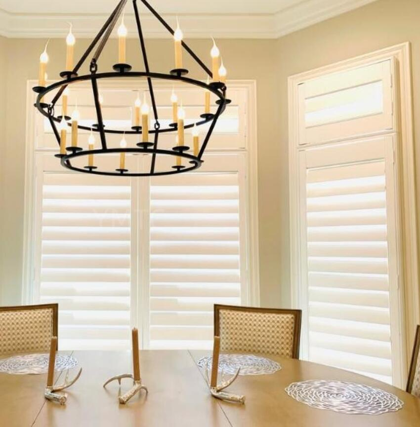 Factory Supply Durable Horizontal Opening Paulownia PVC Plantation Shutters