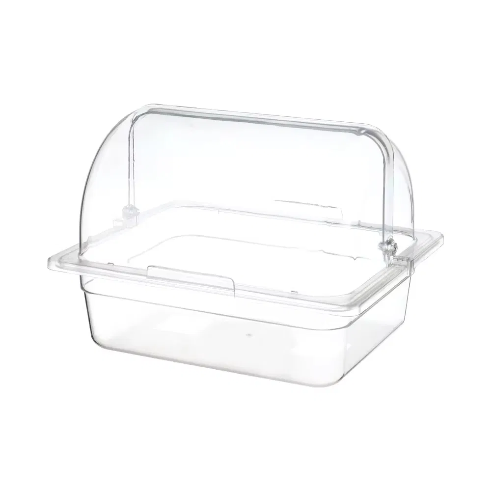 Plastic 1/2 Cake Caddy Flip Cover Bread Food Cover for Restaurant