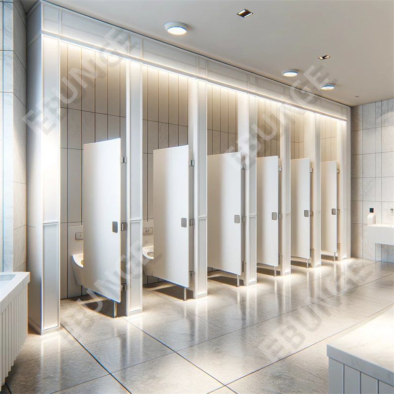 HPL Decorative Bathroom Door Partitions System Compact Board Toilet Cubicle