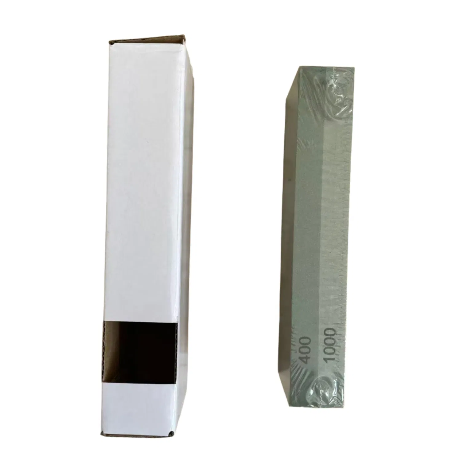 White Corundum Fine-Grinding Whetstone, Double-Sided Oilstone for Home Kitchens.