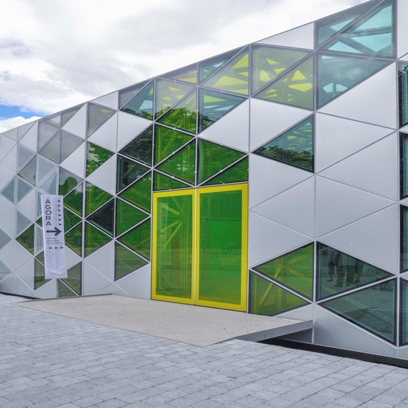 Metal Look Aluminum Composite Panel Modern Architectural Design Curtain Wall