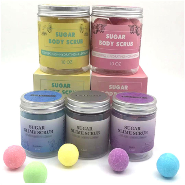 Wholesale New Organic Nourish Round Shape Moisturizing Mini Scrub Exfoliating Sugar Body Scrub Ball