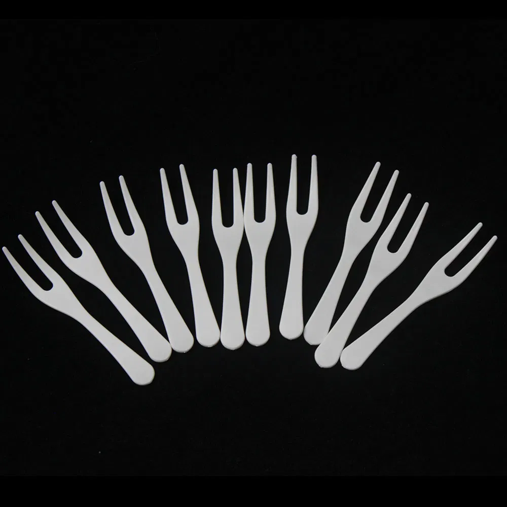 Eco-Friendly Disposable Bio-Based Cutlery Corn Starch 3.7 Inch Fruit Fork