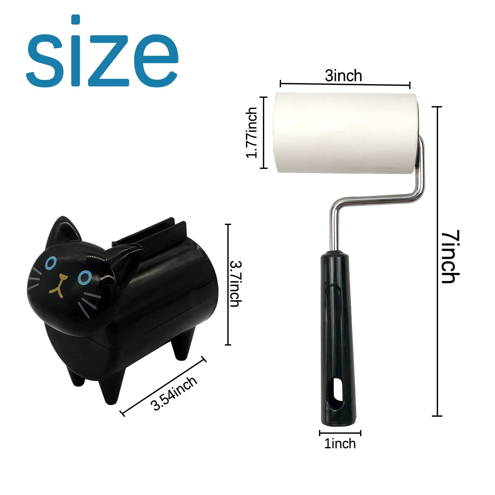 Refills Clothes Bed-Sheet Cat Style Extra Sticky Pet Hair Lint Remover Roller