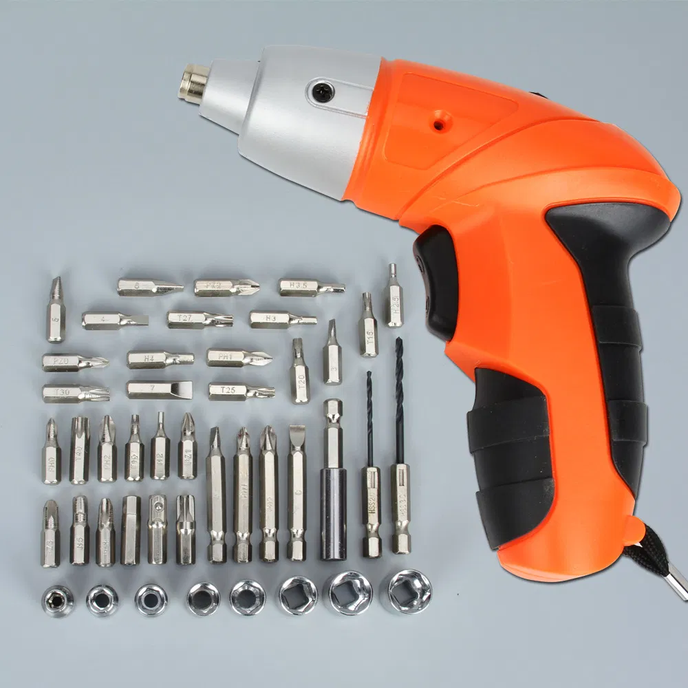 45PCS Cordless Electric Screwdrivers Set with Pistol Grip Hex Bits