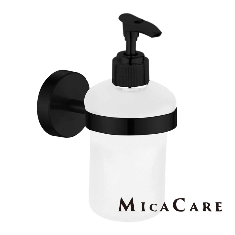 Space Saving Wall Mounted Toilet Brush with Black Holder for Bathroom