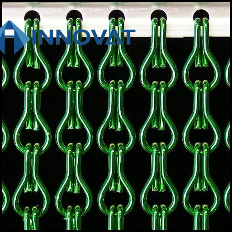 Ceiling/Wall Anodized Aluminum Link Chain Curtain/Golden Color/Red Color/Blue Color Mesh Curtain, Metal Curtain