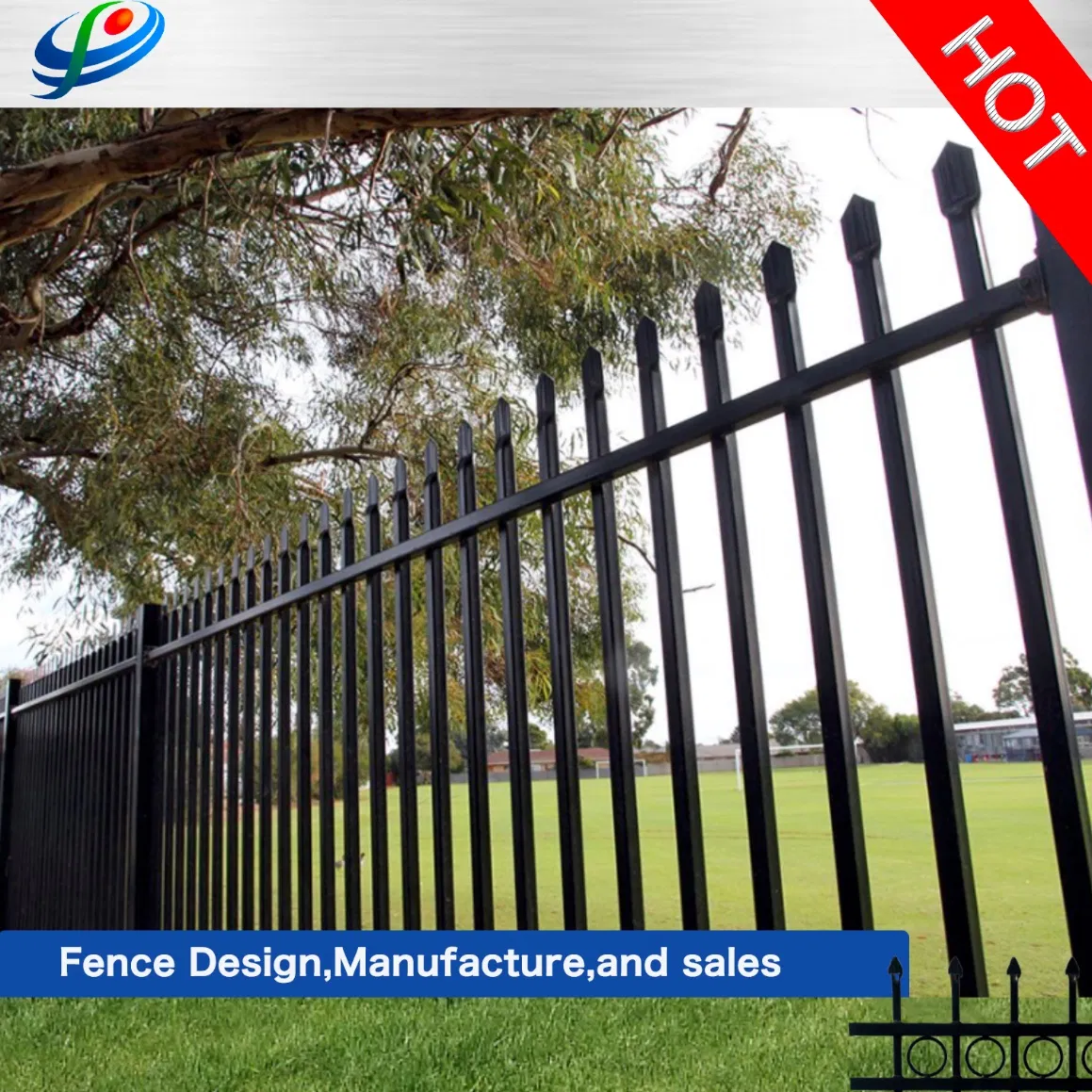 Aluminium Picket Gate High Security Double Swing Gate