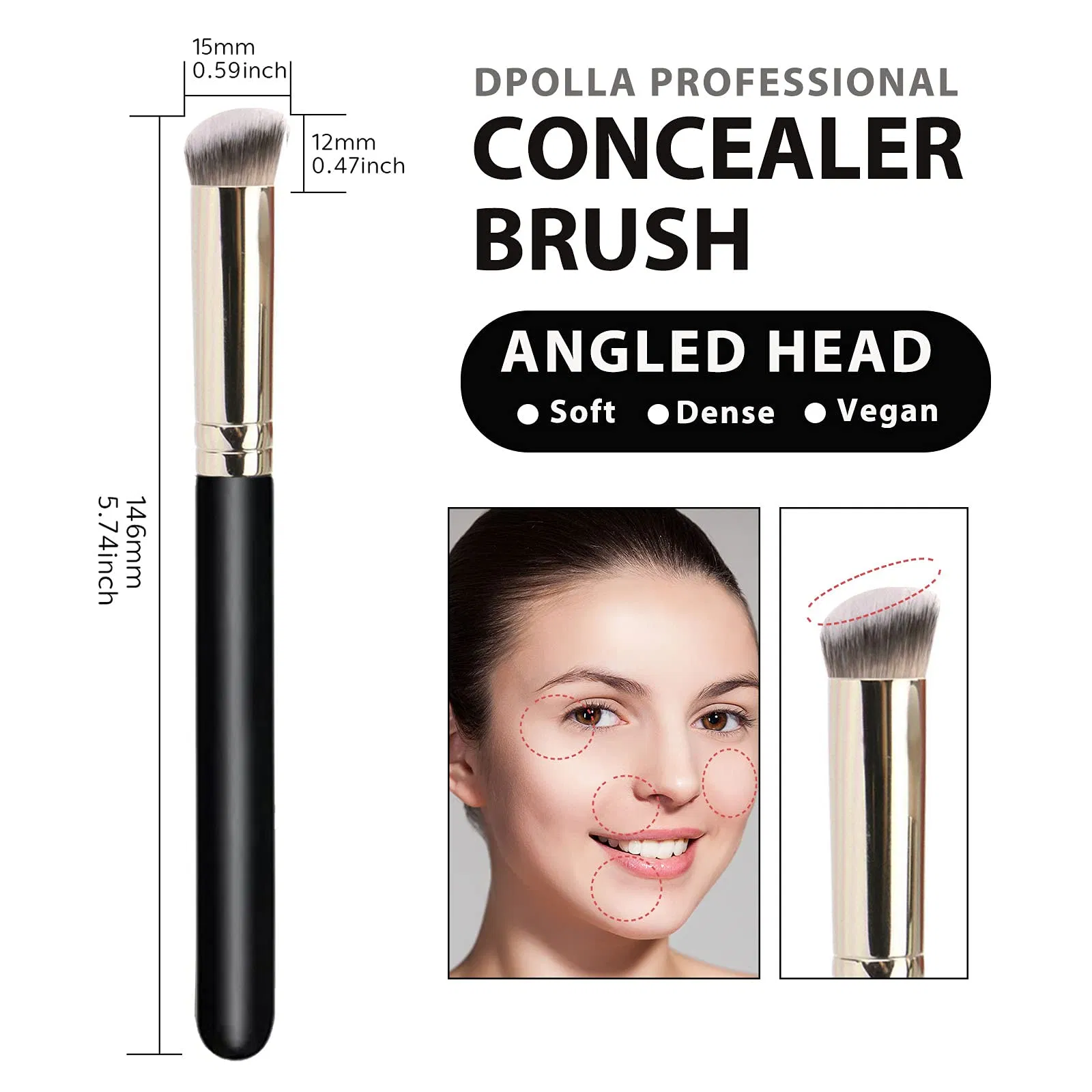 PRO Foundation Brush and Flawless Concealer Brush Makeup Brushes