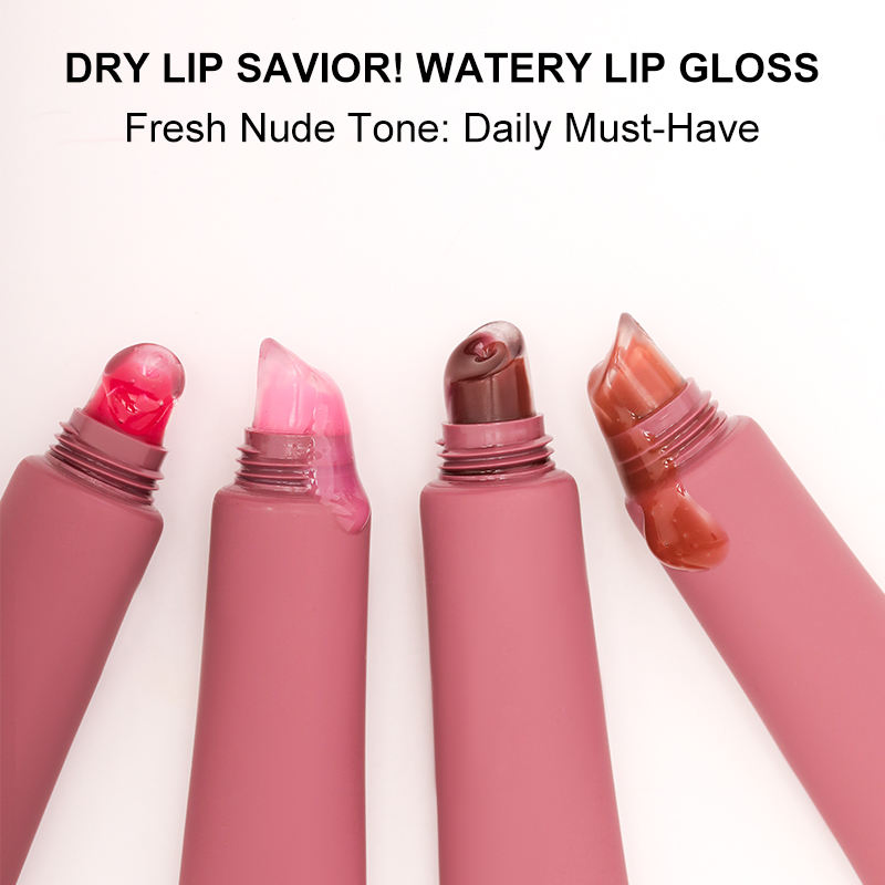 Smile Wholesale Price Cosmetic Cruelty Free Not Sticky Long Lasting Moisturizing Lip Care with Soft Tube Lip Glow