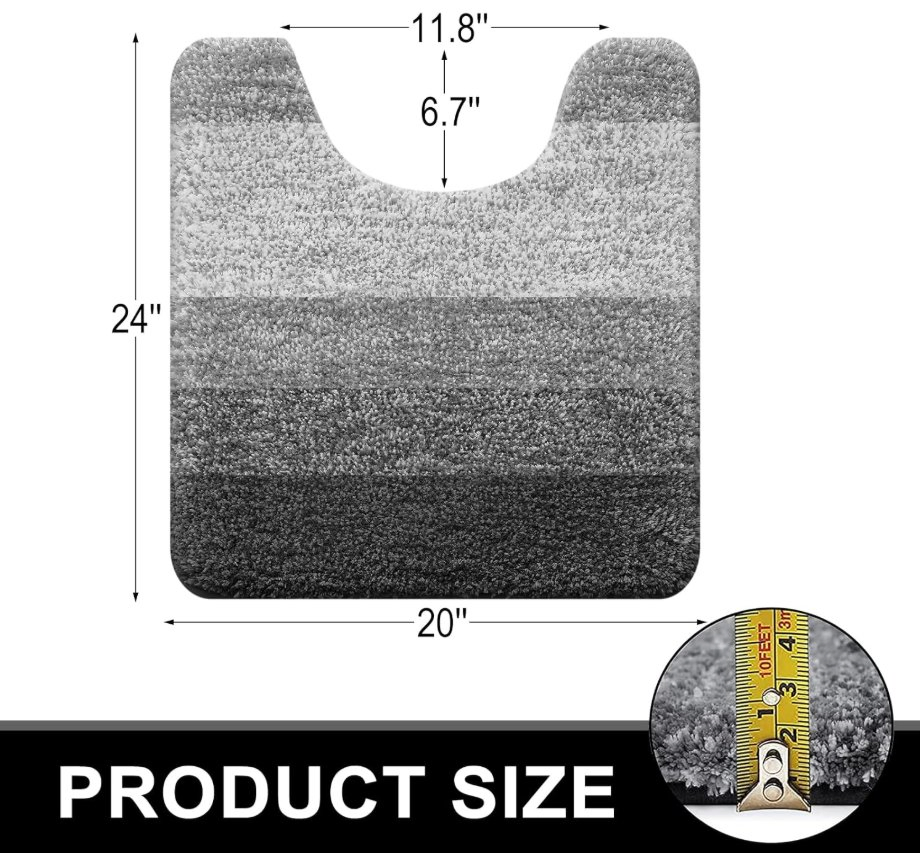 High Pile Machine Made Indoor Bathroom Rug 24X20 Extra Soft