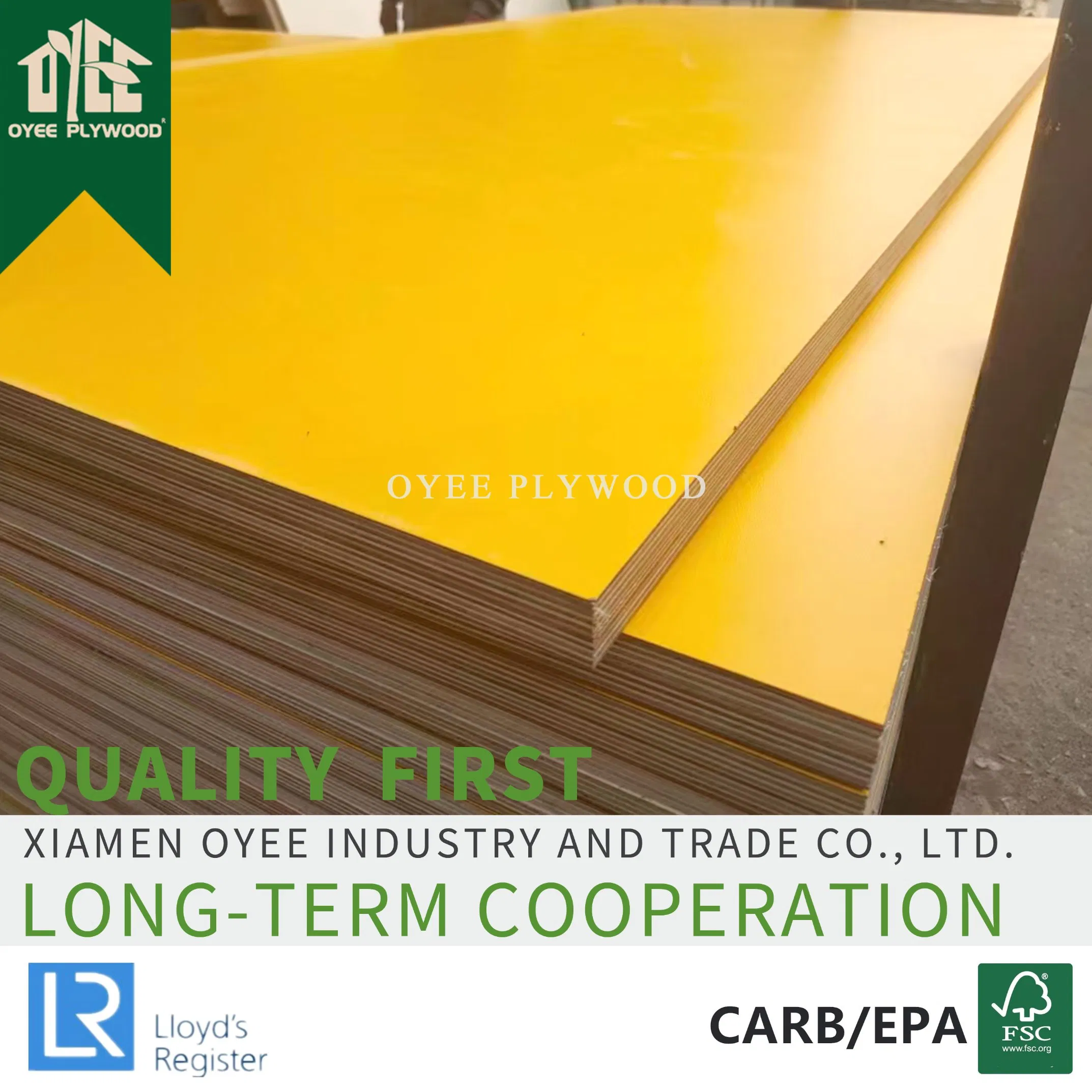 1220*2440 High Quality Melamine/Laminate Plywood with Solid or Wood Grain for Cabinet and Furniture