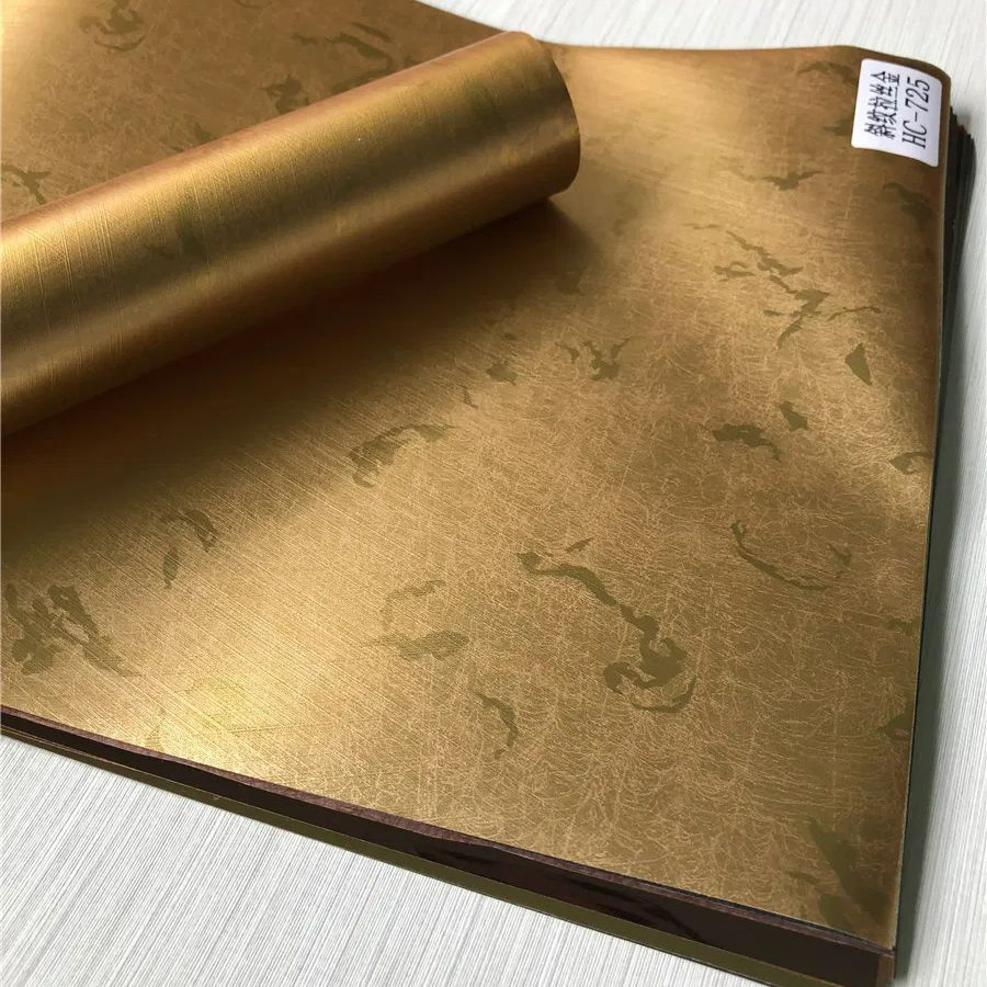 Glossy/Matte Decorative PVC Film with Metallic Color Wall Panel