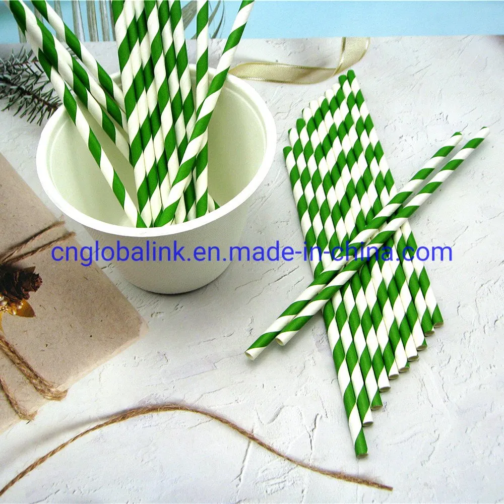 Disposable Paper Green Thread Biodegradable Straws