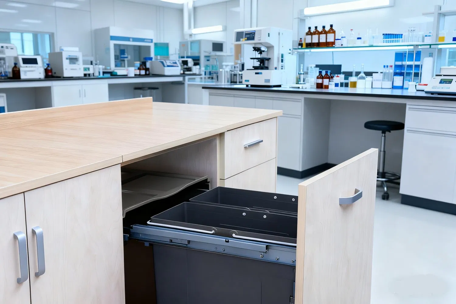 Встроенная выдвижная урна для кухни Tekey