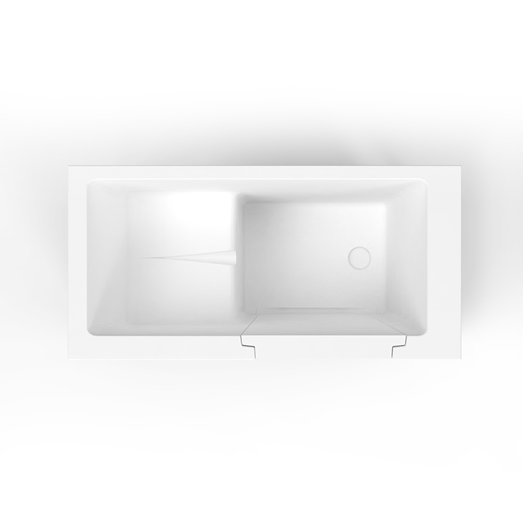 Hydrorelax White Freestanding Massage Acrylic Hot Tub Walk in Bathtub Rectangle Walk in Bath for Disabled People