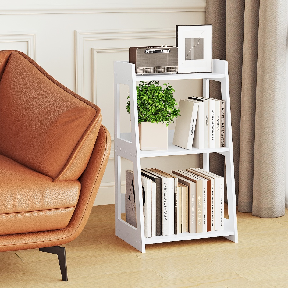 Белая 3-х уровневая лестница-стеллаж для хранения