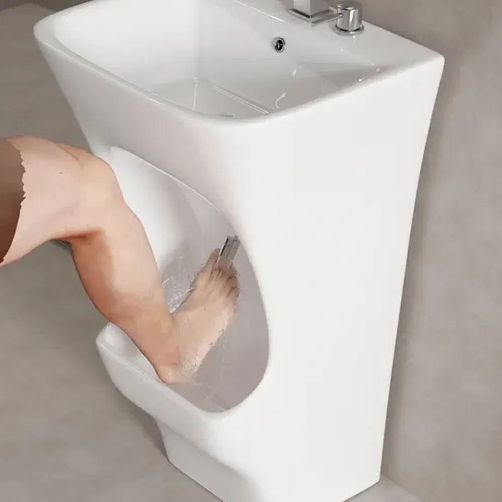 Popular in Muslim Country Elegant Black with Golden Plating Wash Hand Art Sink Basin