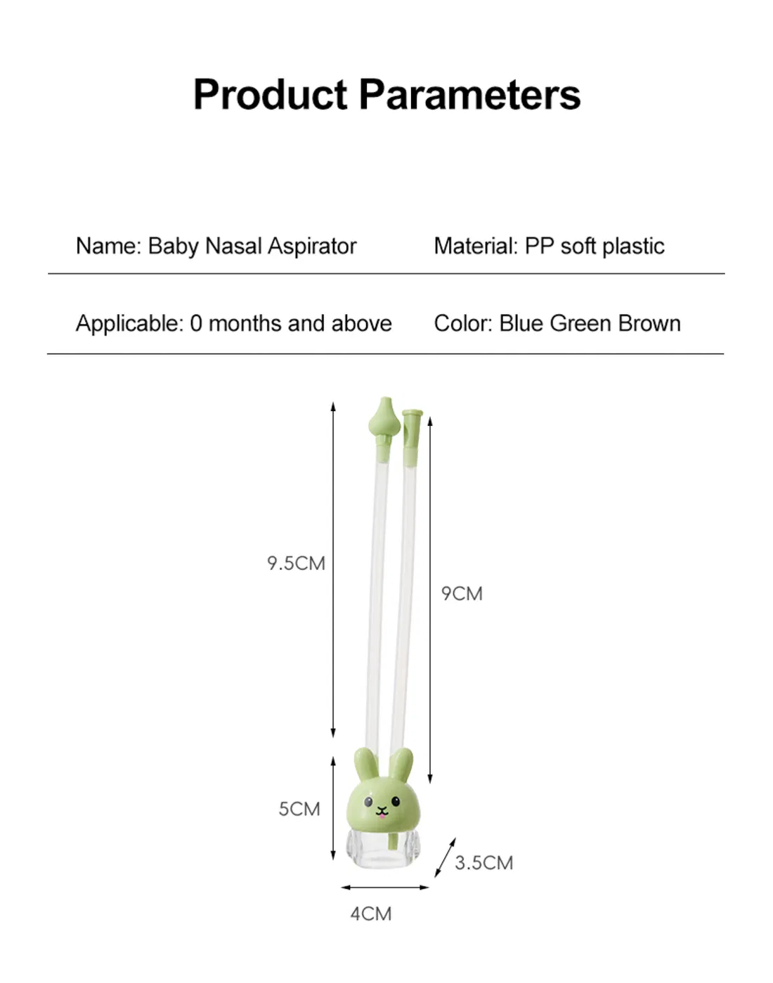 Cute Pattern Mouth Suction Infant Nasal Aspirator Daily Nasal Care