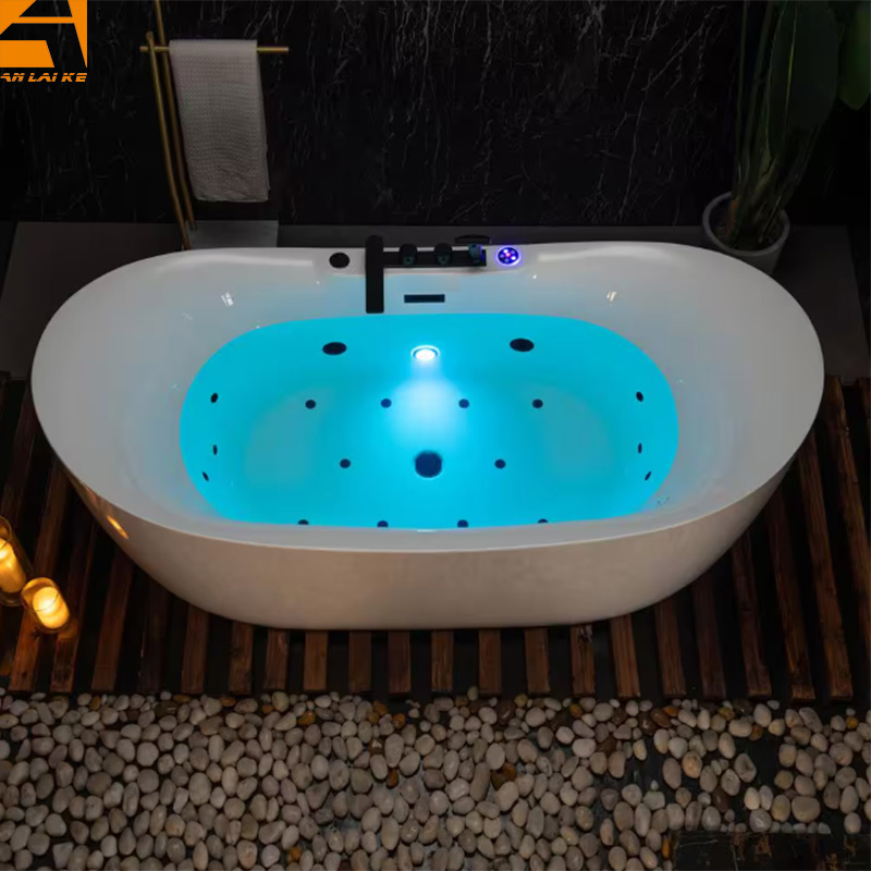 Modern Indoor Bathroom Acrylic Free Standing Whirlpool Bath (DBT-13)