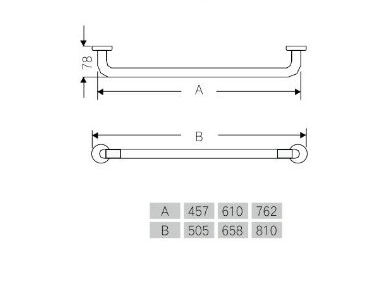 Factory Direct High Quality 304 Stainless Steel Toilet Grab Bar with TUV