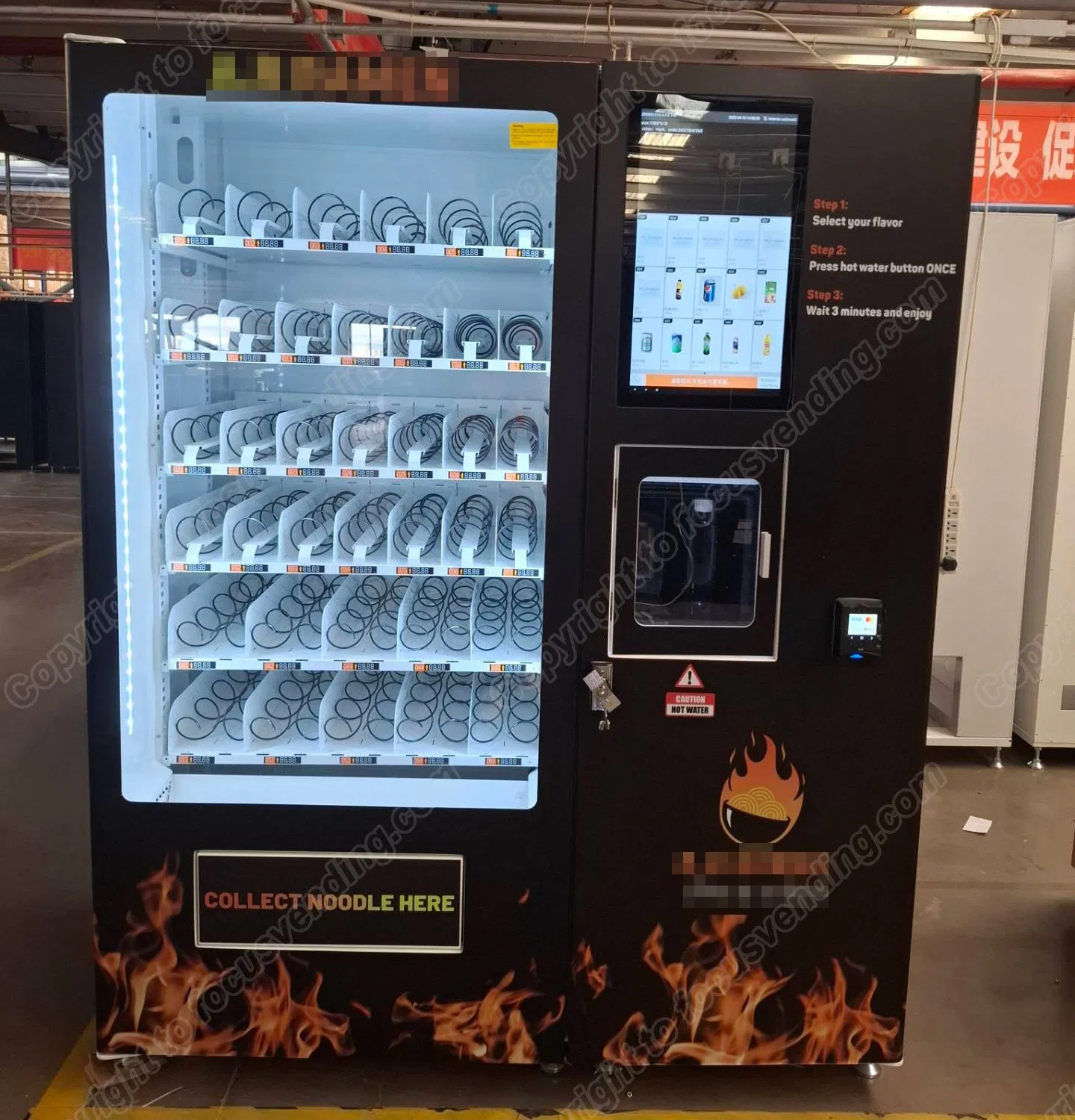 Instant Healthy Food Ramen Noodle Vending Machine by Google Pay
