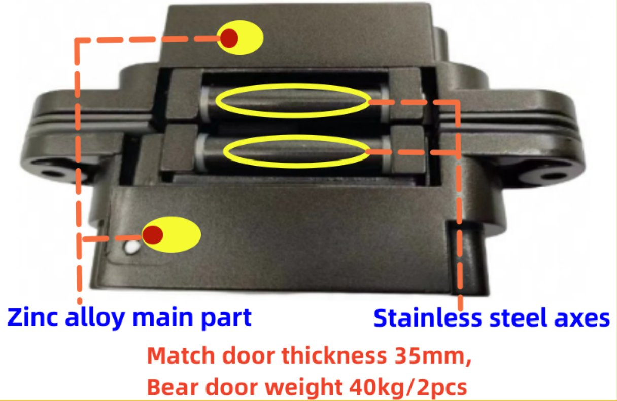 Italy Style 180 Degree Hidden Hinge 3D Invisible Adjustable Concealed 40 60 Kg Hinge for Interior Decorative Swing 24mm Wooden Door