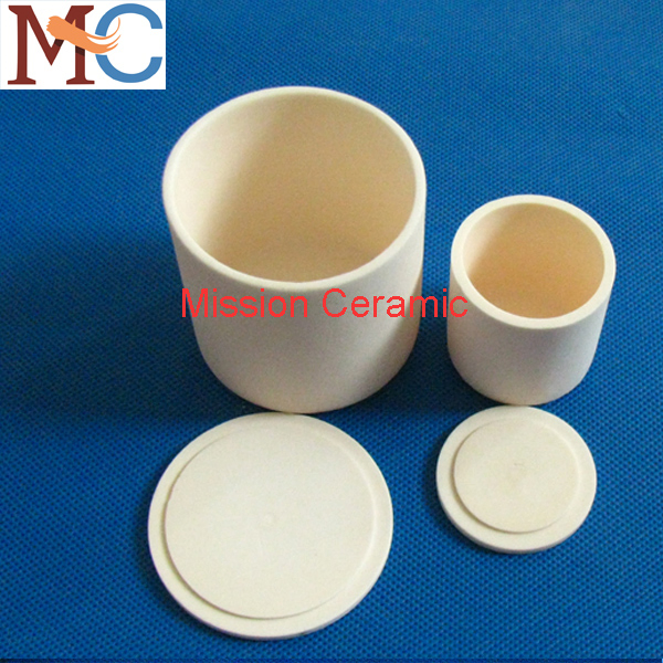 Тигли высокие алундовые с крышками