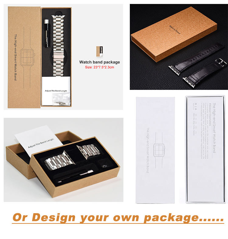 Three Beads Metal Link Stainless Steel Watch Band/Strap for Apple Watch 38/42mm