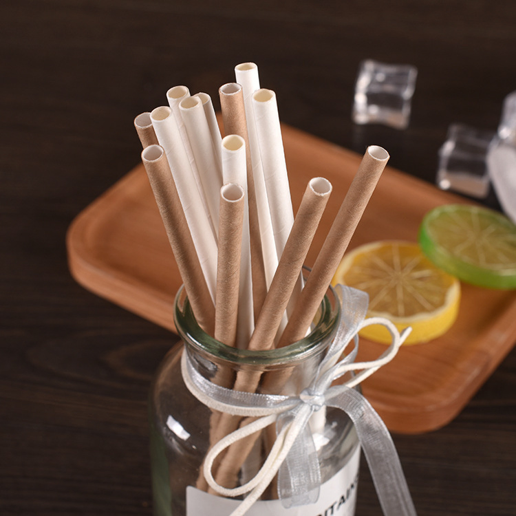 Amazon Hot Sell Biodegradable Kraft Straw, Eco-Friendly Paper Straws Kraft