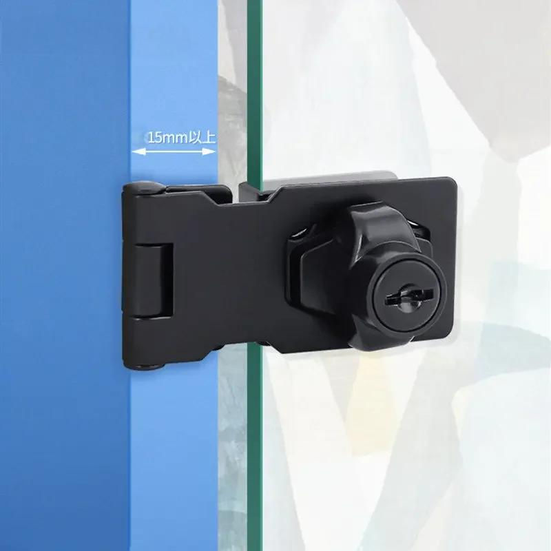 Single Double Open 3 Folding Steel Cabinet Glass Showcase Lock with 2 Keys