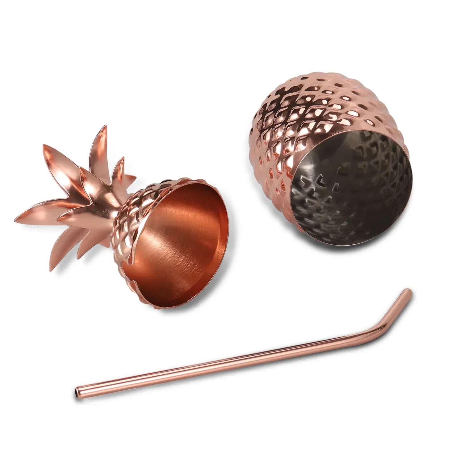 Customized Luxury Elegant Stainless Steel Pineapple Shaped Drinking Cups