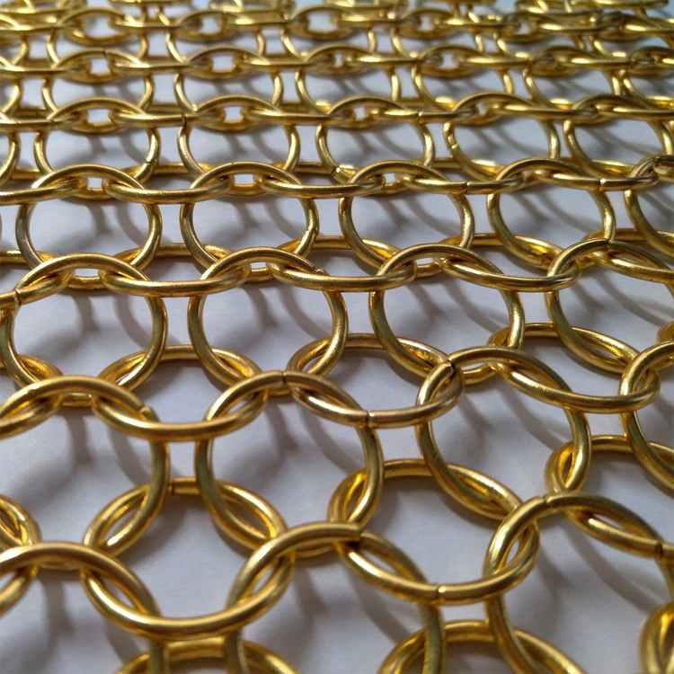 Decorative Chainmail Metal Ring Mesh Curtain for Space Divider and Window Curtain