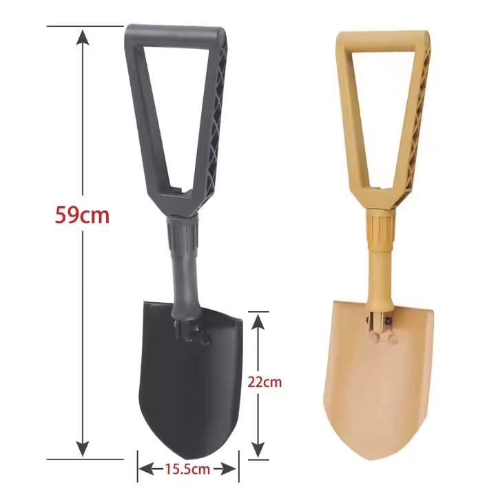 Folding Shovel High Carbon Steel Portable Lightweight Outdoor Foldable Mini Shovel Entrenching Tool Camping