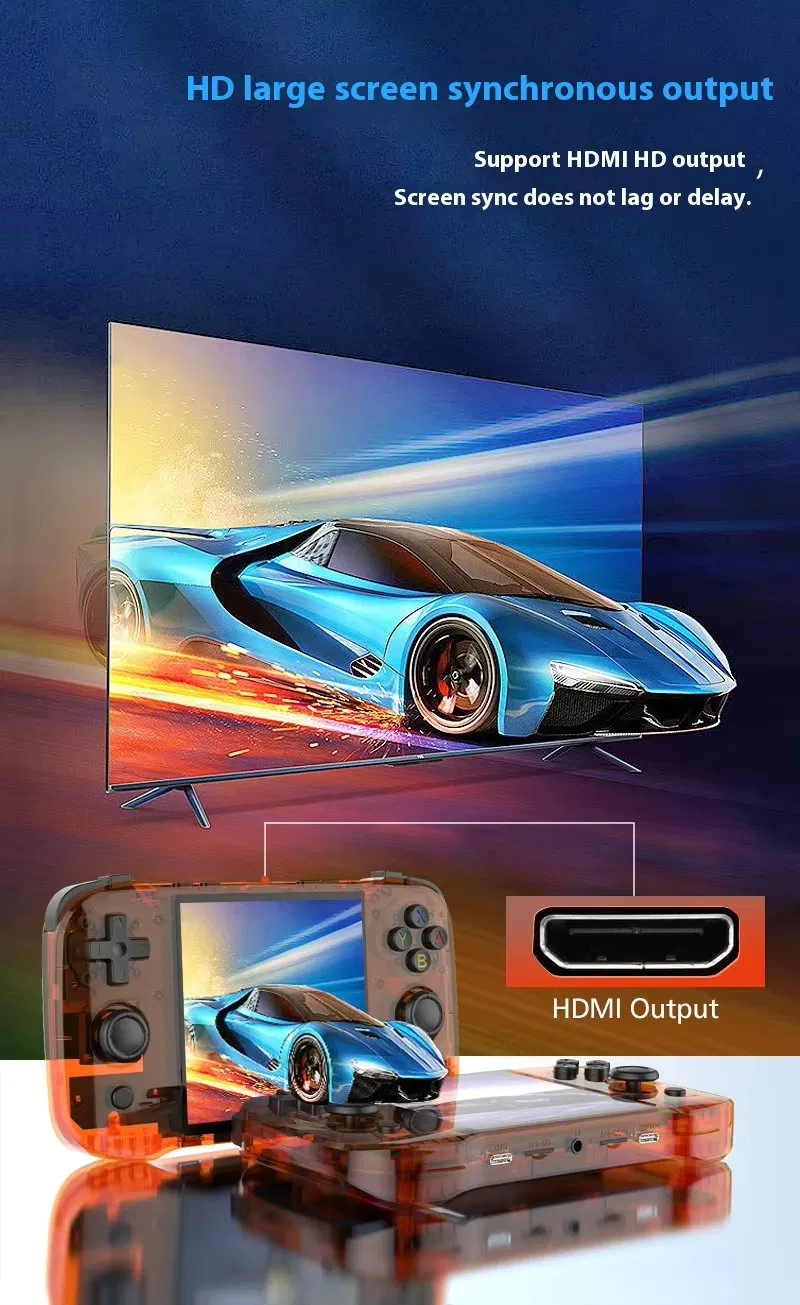 Портативная консоль R46s с 15000 игр, 4 дюйма, 64 ГБ