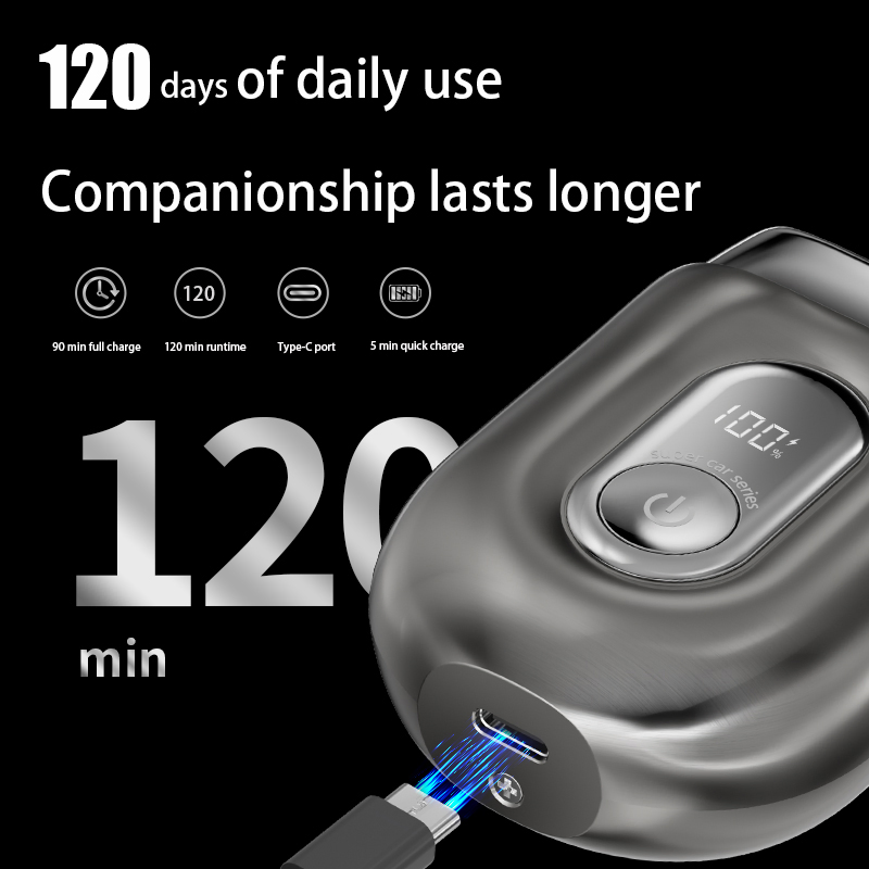 Portable Twin Blade Foil Razor - Travel-Friendly Face Shaving Machine Beard Shaver