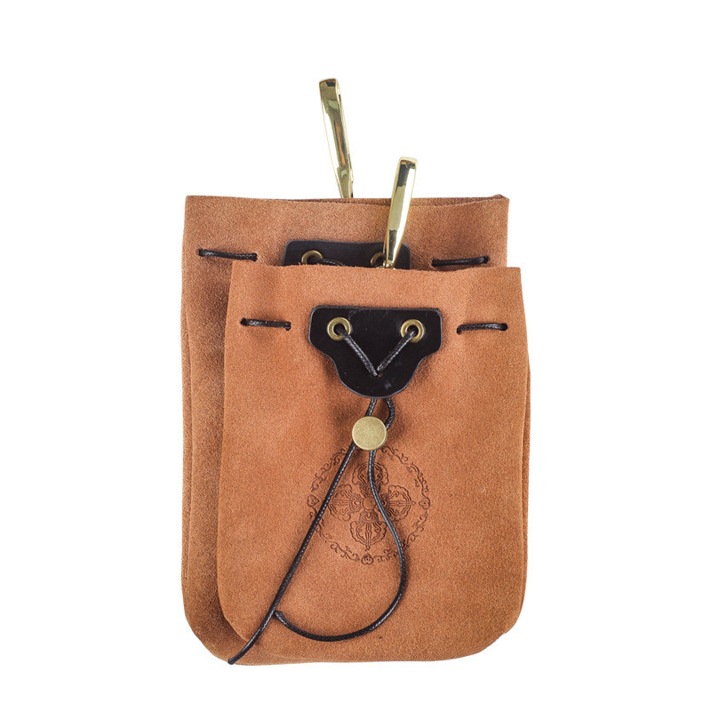 Ea443 Custom Logo Wholesale Drawstring Tobacco Pouch for Men Vintage Leather Accessories Smoking Kit Bag Storage Pipe Cigar Box