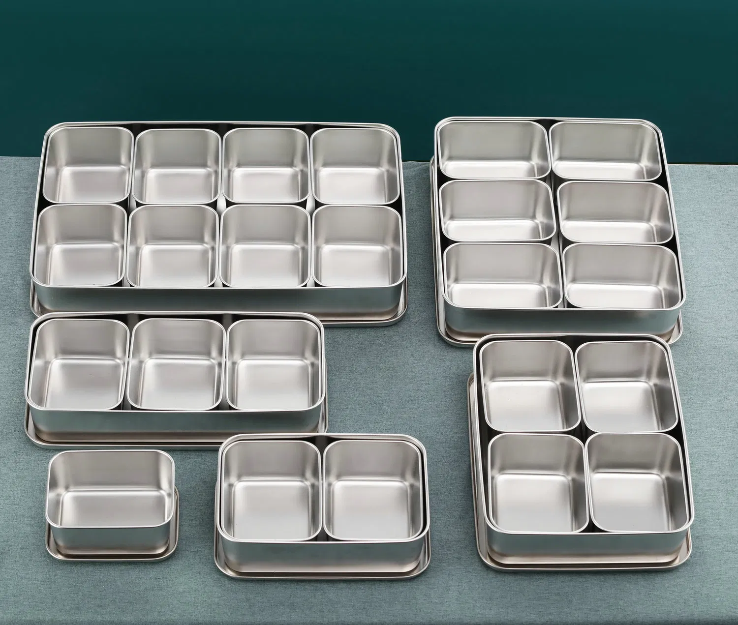 Stainless Steel Condiment Dispenser Pan Steel Seasonings Boxes, Pice Boxes