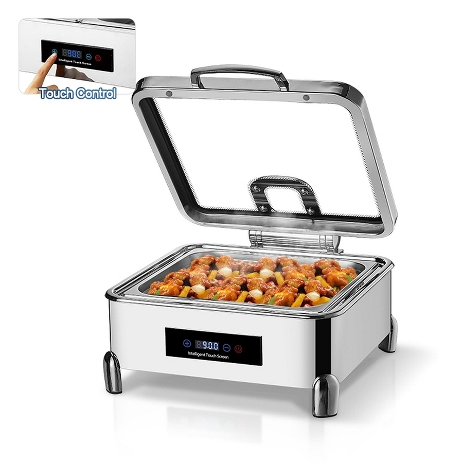 Quick-Heating Shell Foot Hydraulic Square Electric Food Warmer Buffet Cart Stove