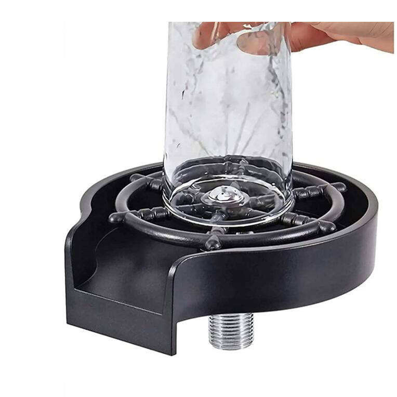 OEM Stainless Steel Glass Rinser with Sink Faucet Attachment - Sustainable, Stocked, and Automatic Cup Bottle Washer for Kitchen Accessories!