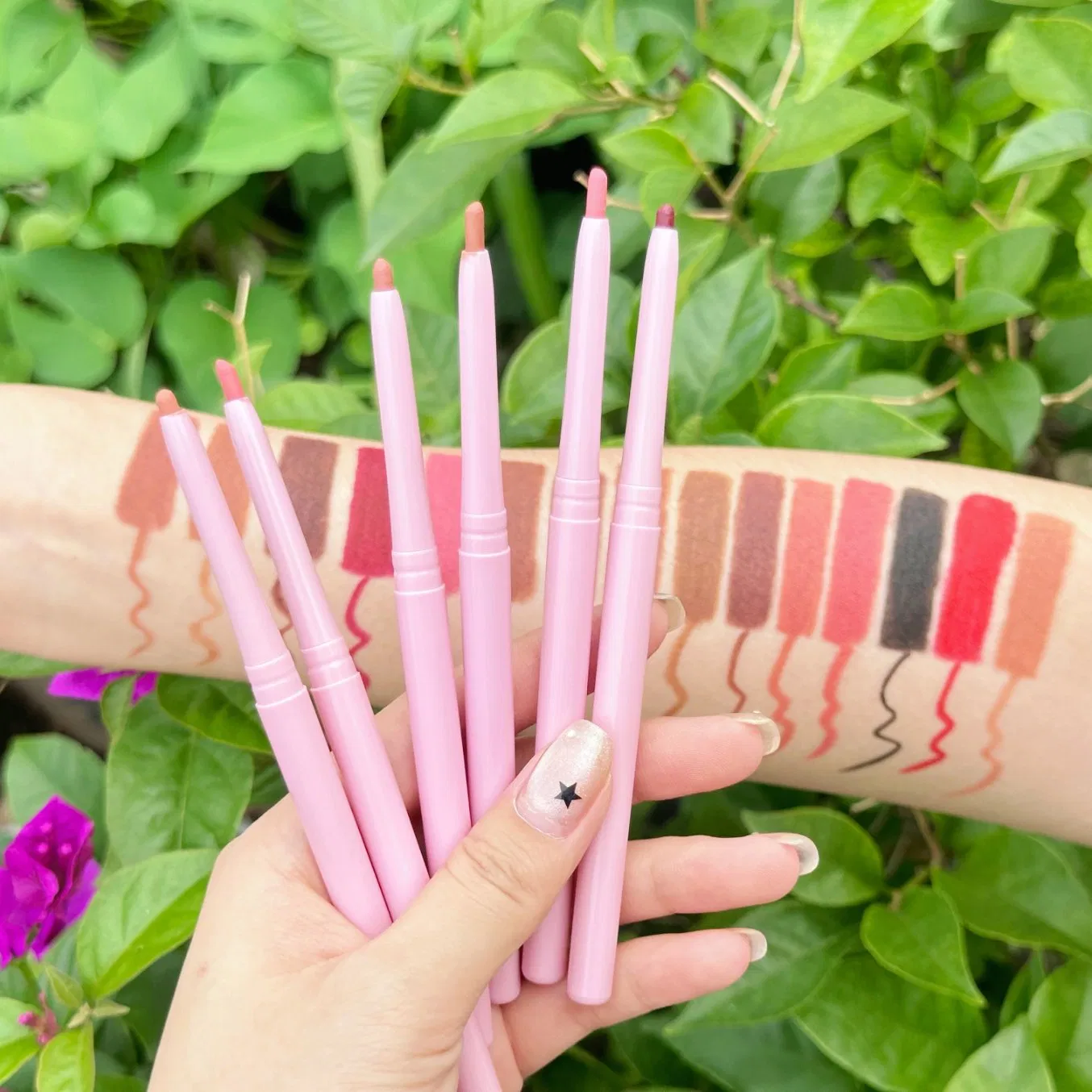 Customize Vegan Lip Liner Waterproof Private Label Pink Retractable Lipliner Creamy Twist Lip Liner