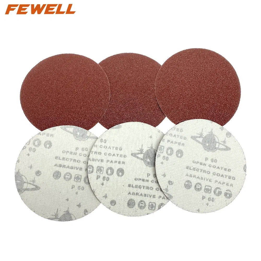 125mm 5in Red 60 Grit Sanding Disc Abrasive Sandpaper for Polishing and Grinding Stainless Steel Wood