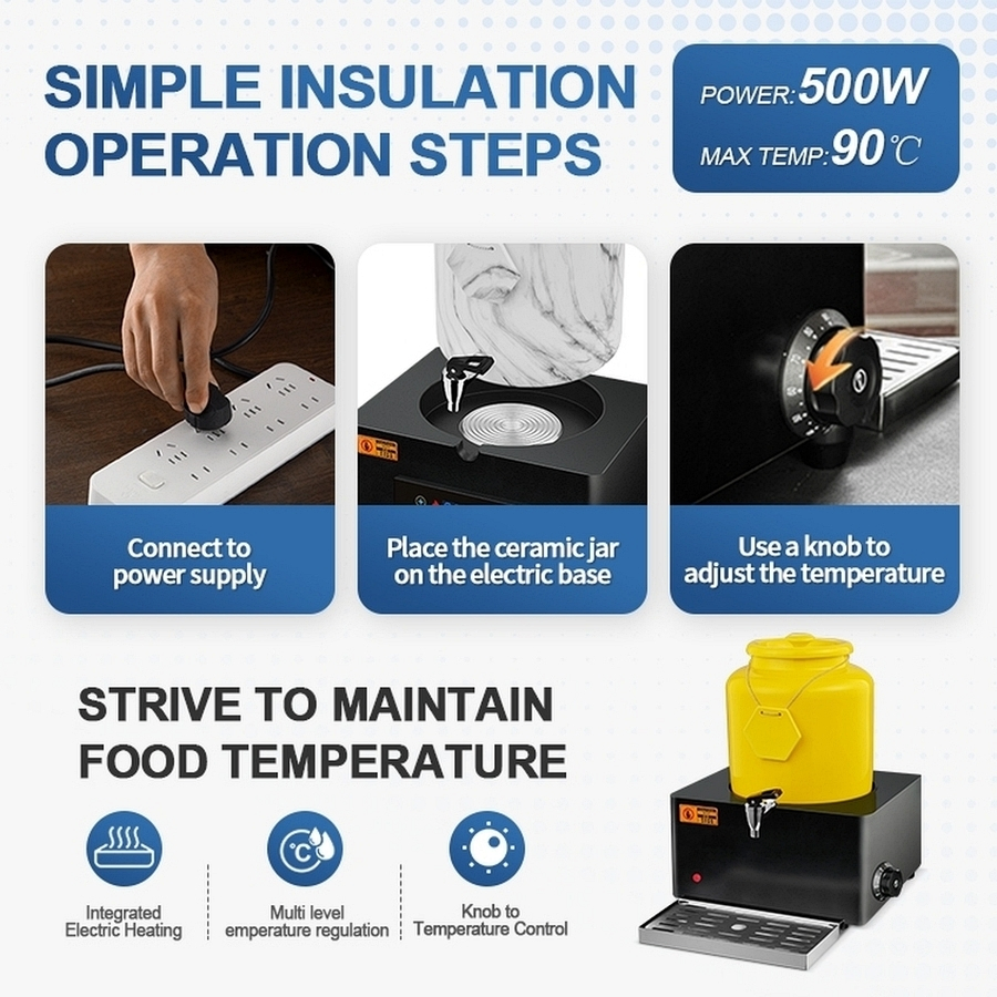 Customizable Yellow Single Head 3-in-1 Coffee Milk Juice Dispenser for Catering Event
