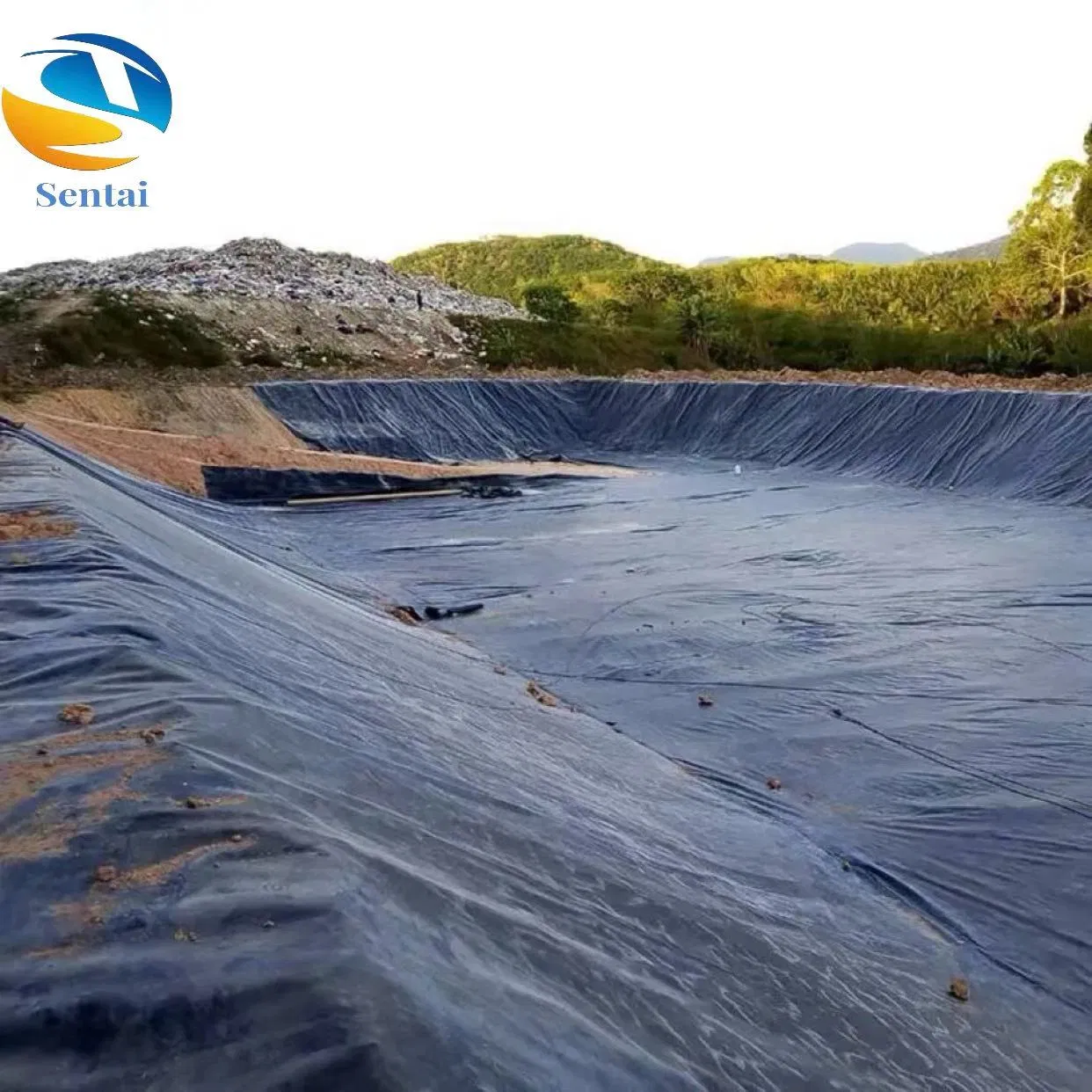 High-Performance HDPE Geomembrane for Tailings Pond Seepage Control Cover of Landfill Site for Heap Leaching Pool Ash Residue Yard HDPE Geomembrane